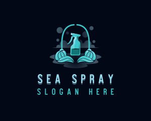 Spray Mop Sanitation logo design