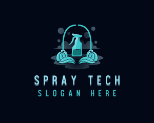 Spray Mop Sanitation logo design