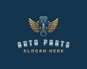 Mechanical Wings Piston  logo design