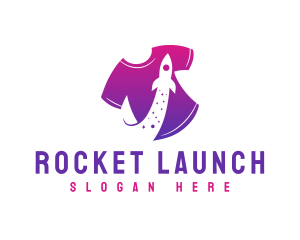 Space Shirt Rocket logo design