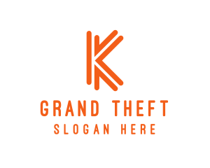 Orange K Outline Logo