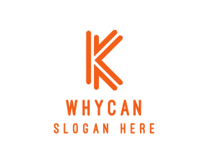 Orange Orange - Orange K Outline logo design