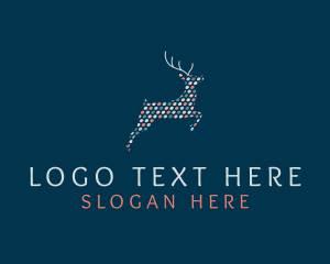 Artistic - Deer Polkadots Craft logo design