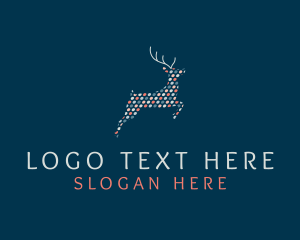 Stylized - Deer Polkadots Craft logo design