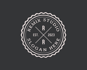 Hipster Stamp Studio logo design