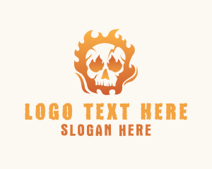 Icon - Skull Fire Gamer logo design