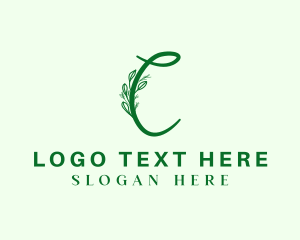 Vegan - Natural Elegant Letter C logo design