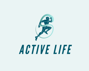 Physical Runner Fitness logo design