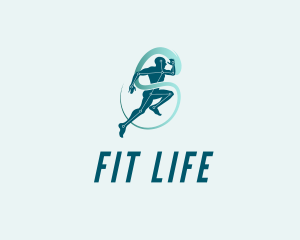 Rehabilitation - Physical Runner Fitness logo design