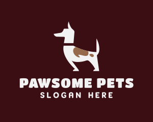 Brown Pet Dog Veterinary logo design