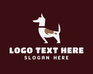 Dog House - Brown Pet Dog Veterinary logo design