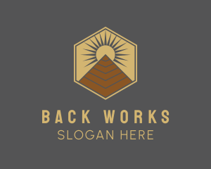 Egyptian Pyramid Structure logo design