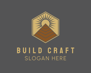 Egyptian Pyramid Structure logo design