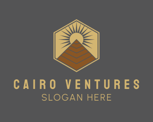 Egyptian Pyramid Structure logo design