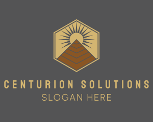 Egyptian Pyramid Structure logo design