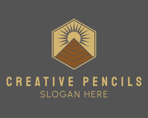 Egyptian Pyramid Structure logo design