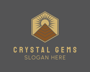 Egyptian Pyramid Structure logo design