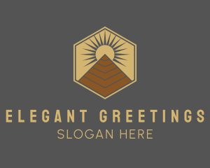 Egyptian Pyramid Structure logo design