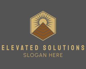 Egyptian Pyramid Structure logo design