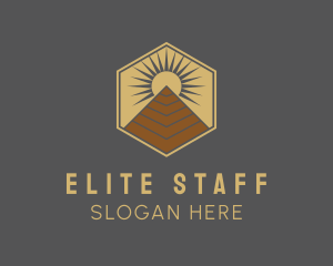 Egyptian Pyramid Structure logo design