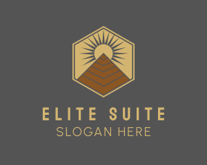 Egyptian Pyramid Structure logo design