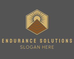 Egyptian Pyramid Structure logo design