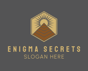 Egyptian Pyramid Structure logo design