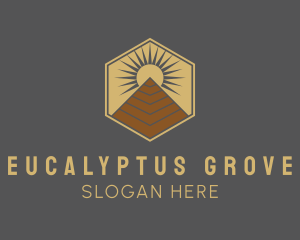 Egyptian Pyramid Structure logo design