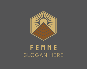 Egyptian Pyramid Structure logo design