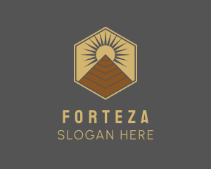 Egyptian Pyramid Structure logo design