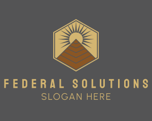 Egyptian Pyramid Structure logo design