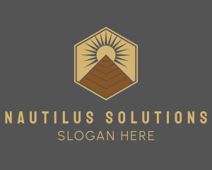 Egyptian Pyramid Structure logo design