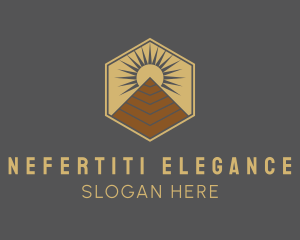 Egyptian Pyramid Structure logo design