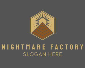 Egyptian Pyramid Structure logo design