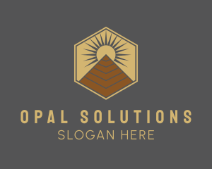 Egyptian Pyramid Structure logo design