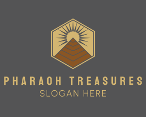 Egyptian - Egyptian Pyramid Structure logo design