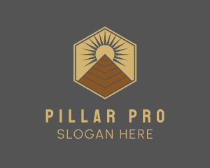 Egyptian Pyramid Structure logo design