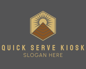 Egyptian Pyramid Structure logo design