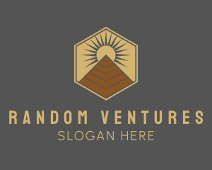 Egyptian Pyramid Structure logo design