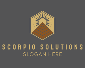 Egyptian Pyramid Structure logo design