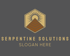 Egyptian Pyramid Structure logo design