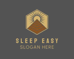 Egyptian Pyramid Structure logo design