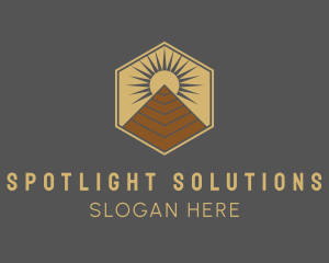 Egyptian Pyramid Structure logo design