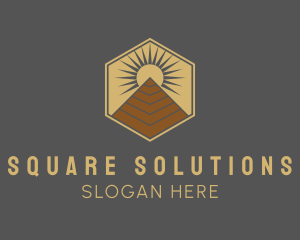 Egyptian Pyramid Structure logo design