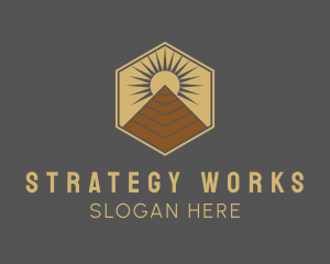 Egyptian Pyramid Structure logo design