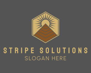 Egyptian Pyramid Structure logo design