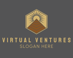 Egyptian Pyramid Structure logo design