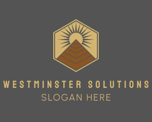 Egyptian Pyramid Structure logo design