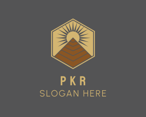 Egyptian Pyramid Structure logo design