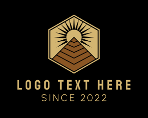 Egypt - Egyptian Pyramid Structure logo design